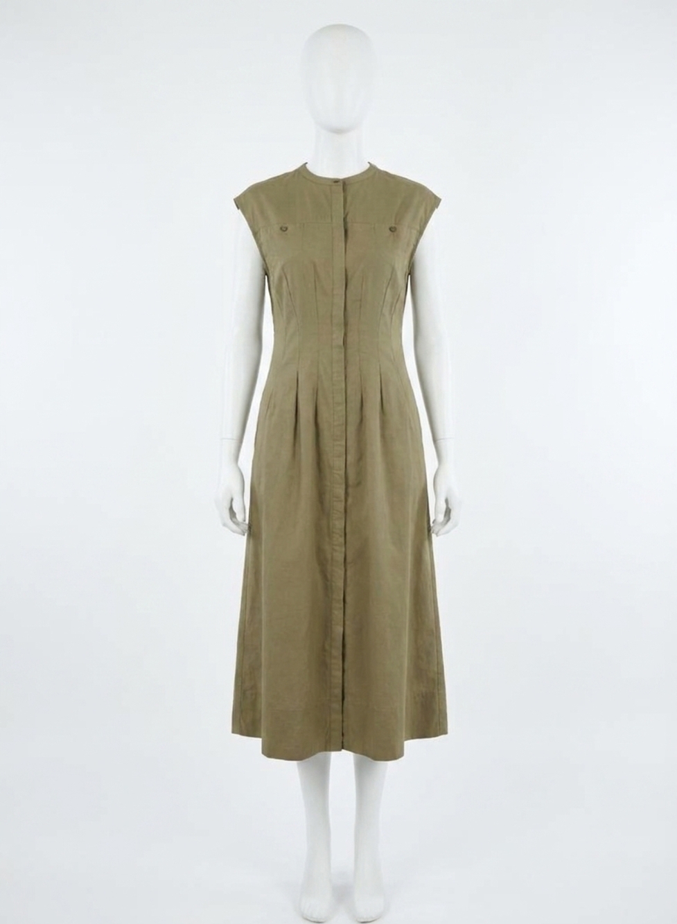 NEW LILLA P seamed maxi dress in kelp